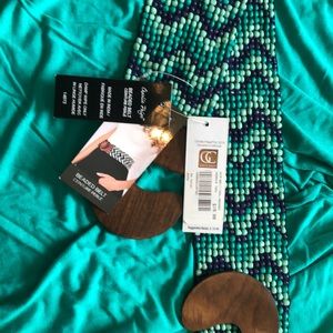 Mint Green Dress L/ XL and Beaded Belt